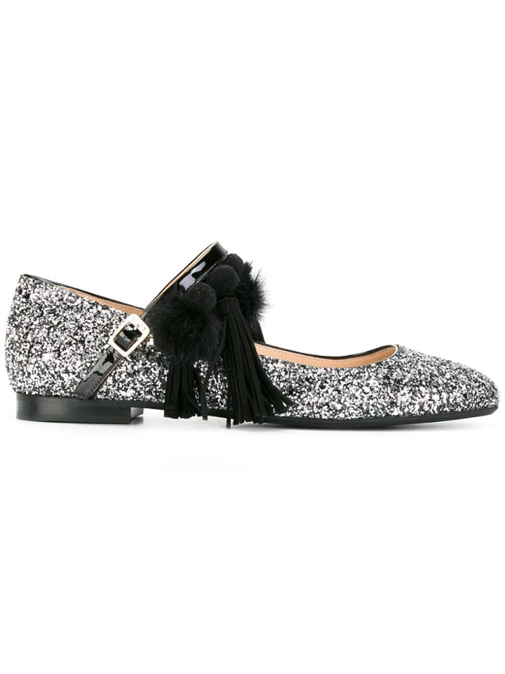 No21 Galaxy Glitter Ballerinas - Metallic