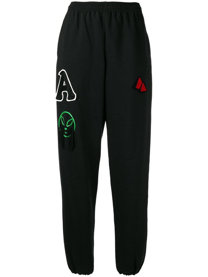 Aries - Multi-patches Sweatpants - Women - Cotton/polyester - 1, Women's, Black, Cotton/polyester