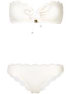 Marysia - Scalloped Strapless Bikini Set - Women - Polyamide/spandex/elastane - S, Nude/neutrals, Polyamide/spandex/elastane