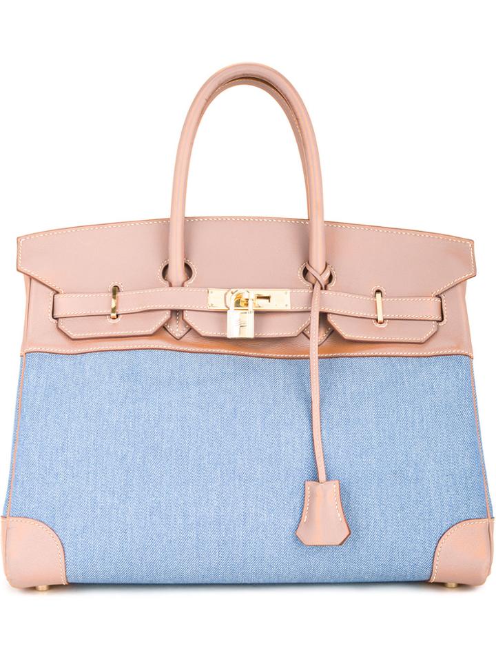 Hermès Vintage Birkin 35 Denim Bag - Blue