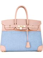 Hermès Vintage Birkin 35 Denim Bag - Blue