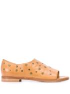 Alberto Fermani Stud-embellished Sandals - Brown