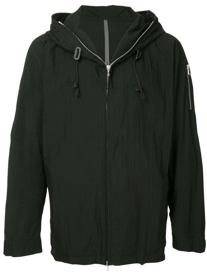 Kazuyuki Kumagai Creased Hooded Jacket - Black