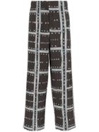 Homme Plissé Issey Miyake Ladder Check Trousers - Grey