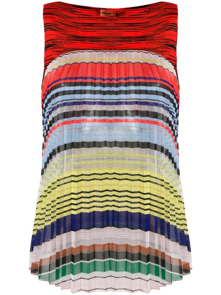 Missoni Striped Pleated Top - Multicolour