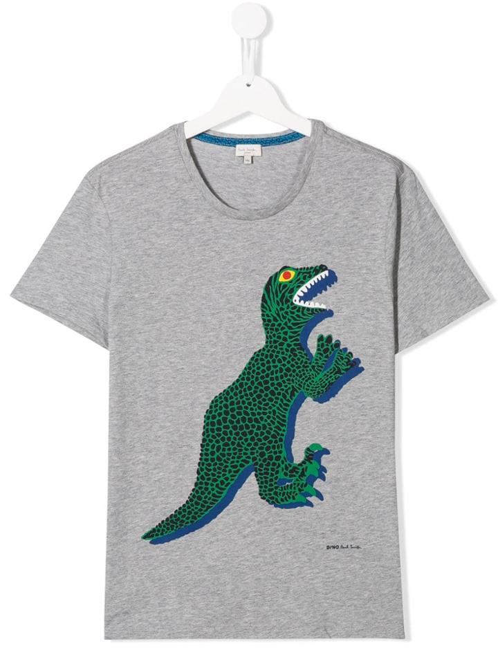 Paul Smith Junior Teen Dino Print T-shirt - Grey