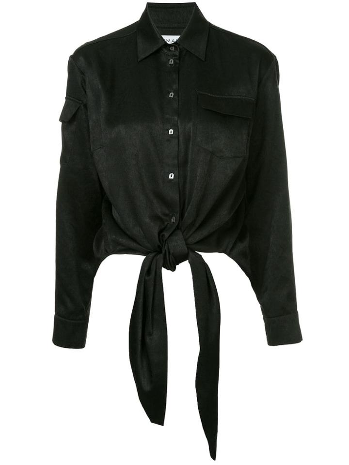 Osman Tied Waist Shirt - Black