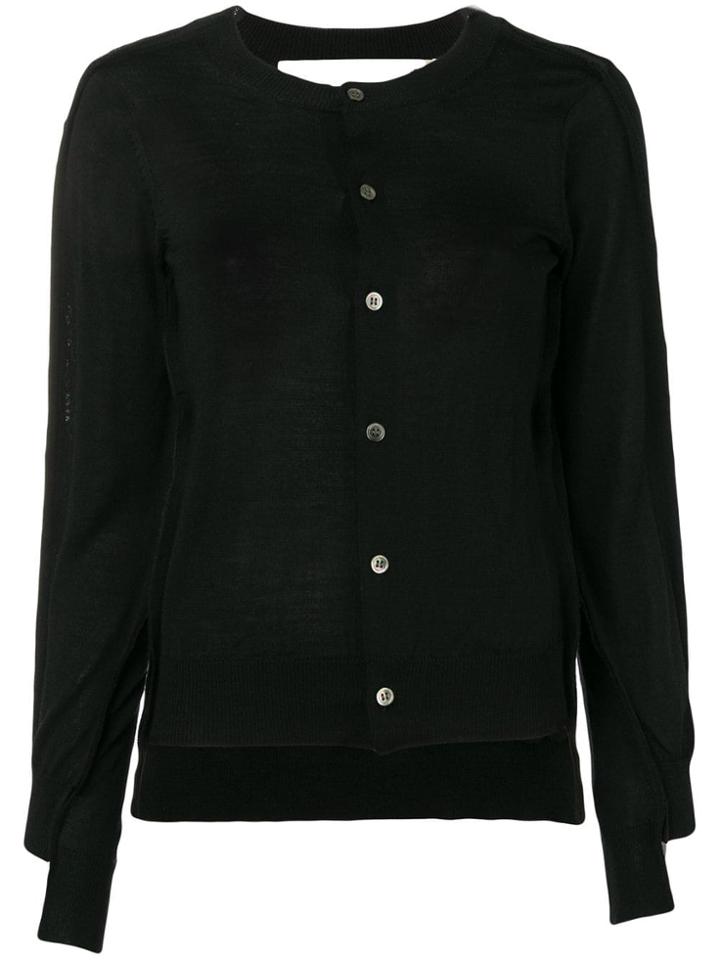 Comme Des Garçons Asymmetric Neck Cardigan - Black