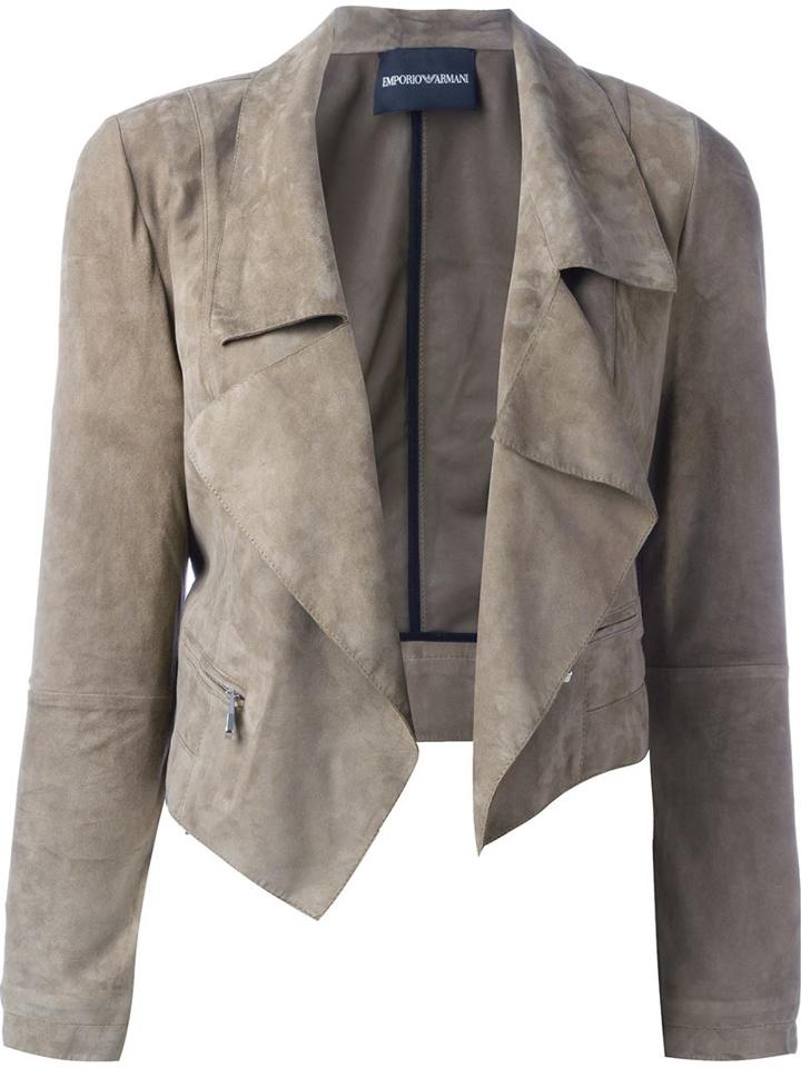 Emporio Armani Open Front Cropped Jacket
