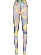 Chopova Lowena Optical Print Mesh Leggings - Multicolour