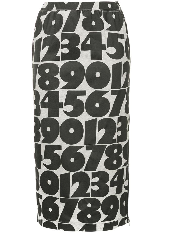 Comme Des Garçons Vintage Number Midi Skirt - Grey