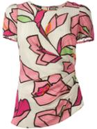 Emporio Armani Floral Print T-shirt, Women's, Size: 42, Silk