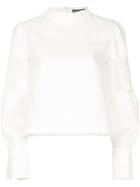 Aula Embroidered Details Blouse - White