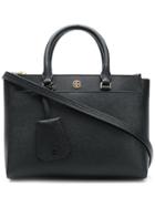 Tory Burch Robinson Small Double Zip Shoulder Bag - Black