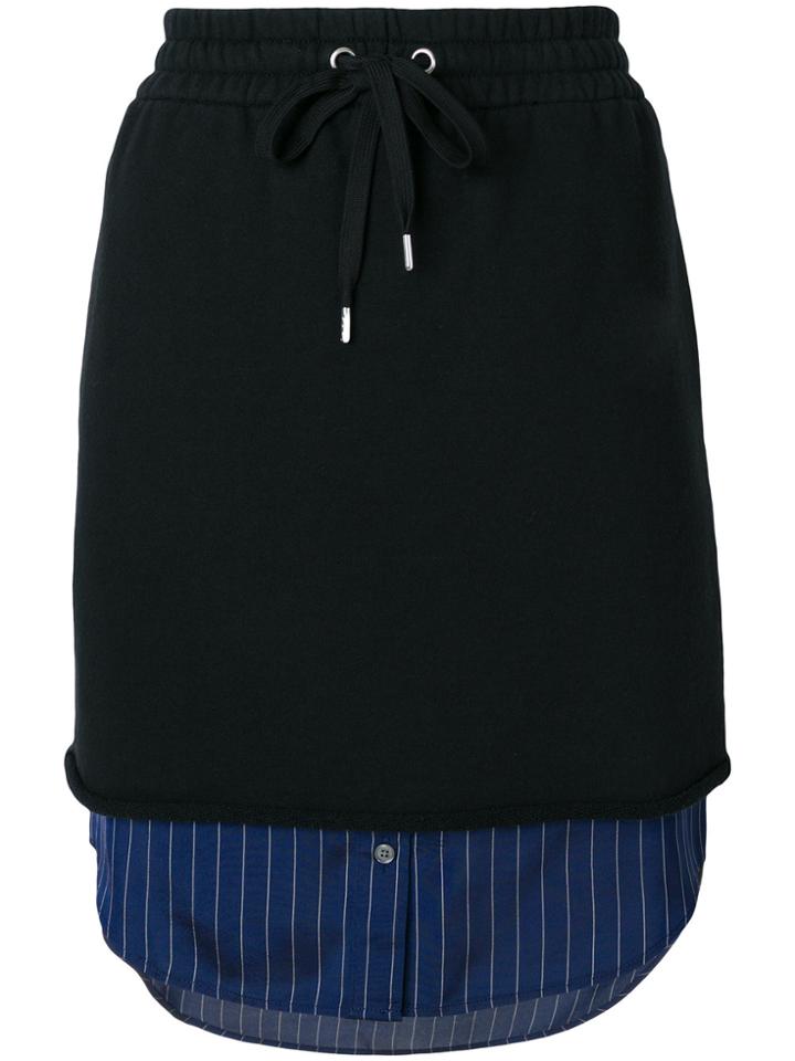 T By Alexander Wang Shirt Hem Skirt - Black