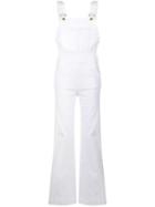 Frame Scallop Trim Dungarees - White