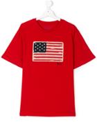 Ralph Lauren Kids American Flag Patch T-shirt - Red