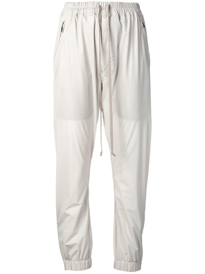 Rick Owens Cropped Track Pants - Grey