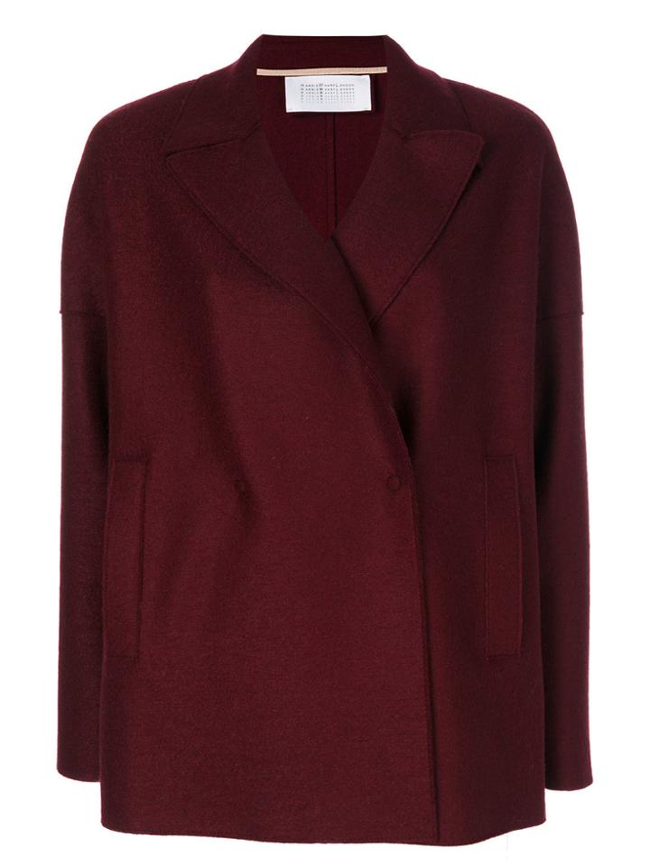 Harris Wharf London Double Breasted Blazer - Red