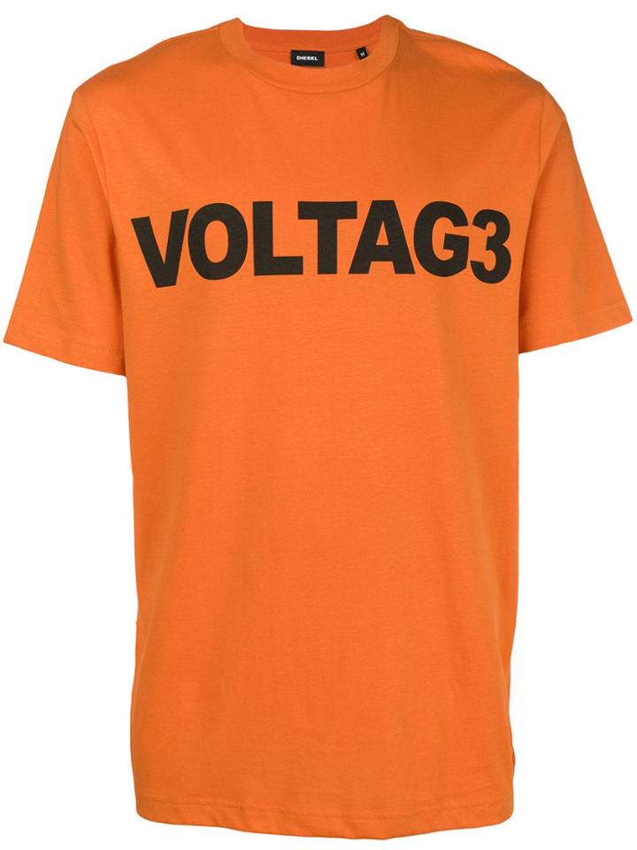 Diesel Voltag3 Print T-shirt - Yellow & Orange