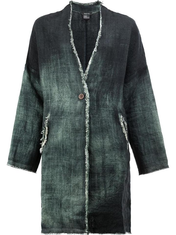 Avant Toi Degradé Midi Coat, Women's, Size: Medium, Green, Linen/flax