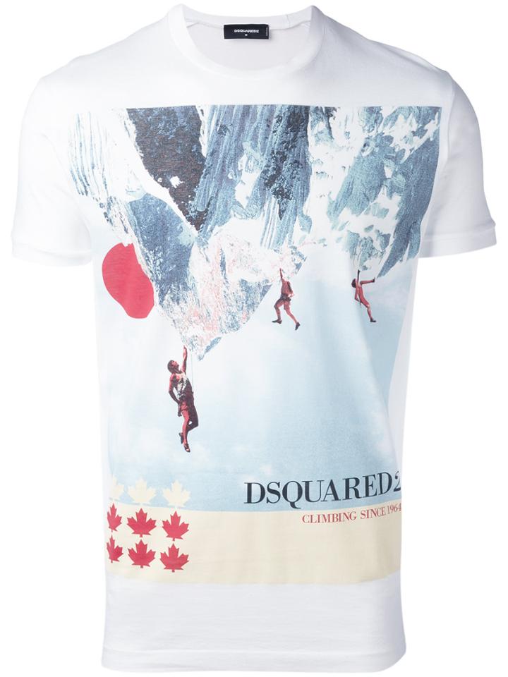 Dsquared2 Mountain Climbing Print T-shirt - White