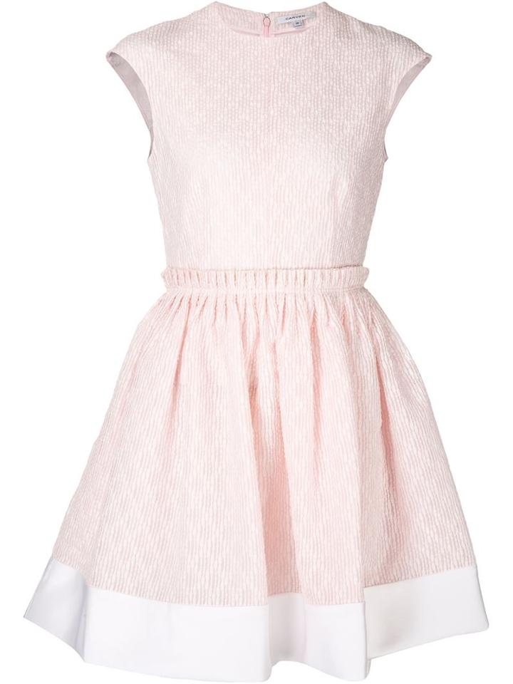 Carven Contrasting Hem Skater Dress, Women's, Size: 34, Pink/purple, Acetate/cotton/nylon
