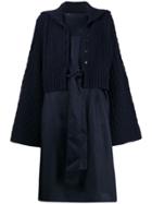 Zucca Knit Overlay Dress - Blue