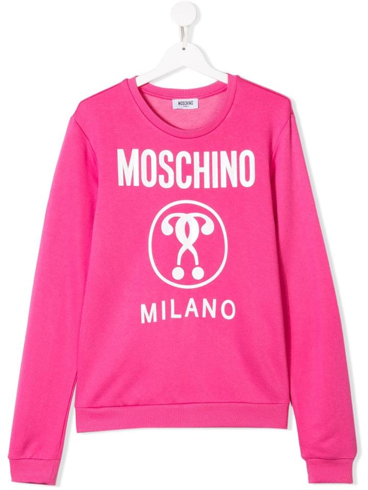 Moschino Kids Logo Print Sweatshirt - Pink