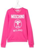 Moschino Kids Logo Print Sweatshirt - Pink