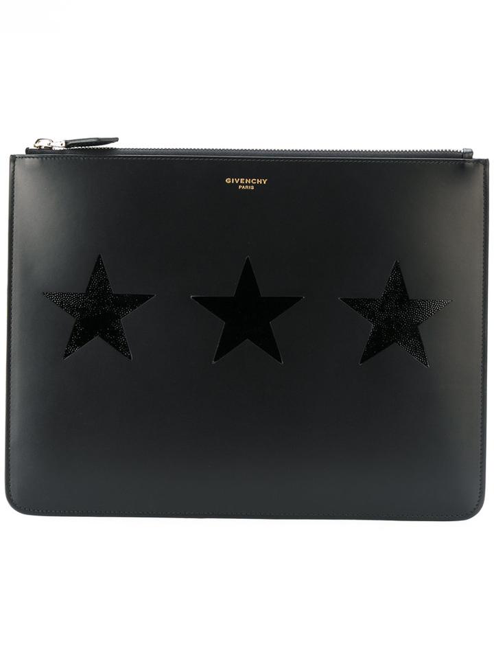 Givenchy - Star Patch Pouch - Men - Leather - One Size, Black, Leather