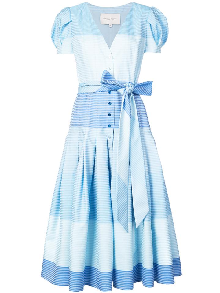 Carolina Herrera Buttondown Tie Dress - Blue