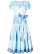 Carolina Herrera Buttondown Tie Dress - Blue