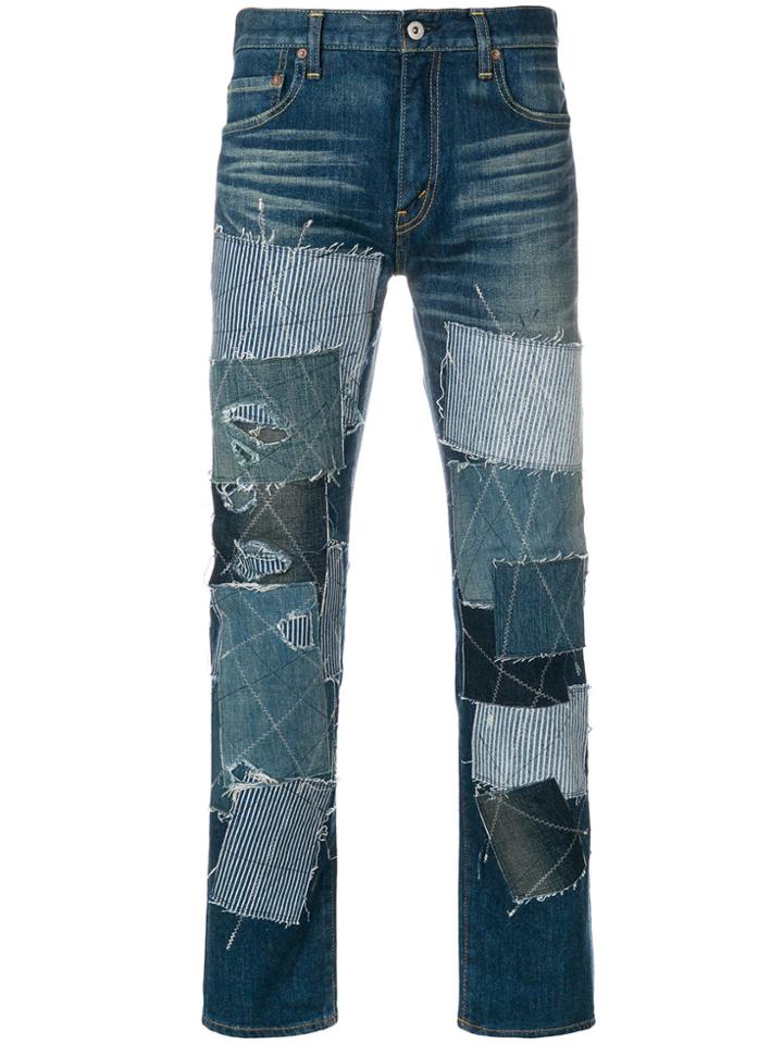 Junya Watanabe Comme Des Garçons Man Patchwork Jeans - Blue