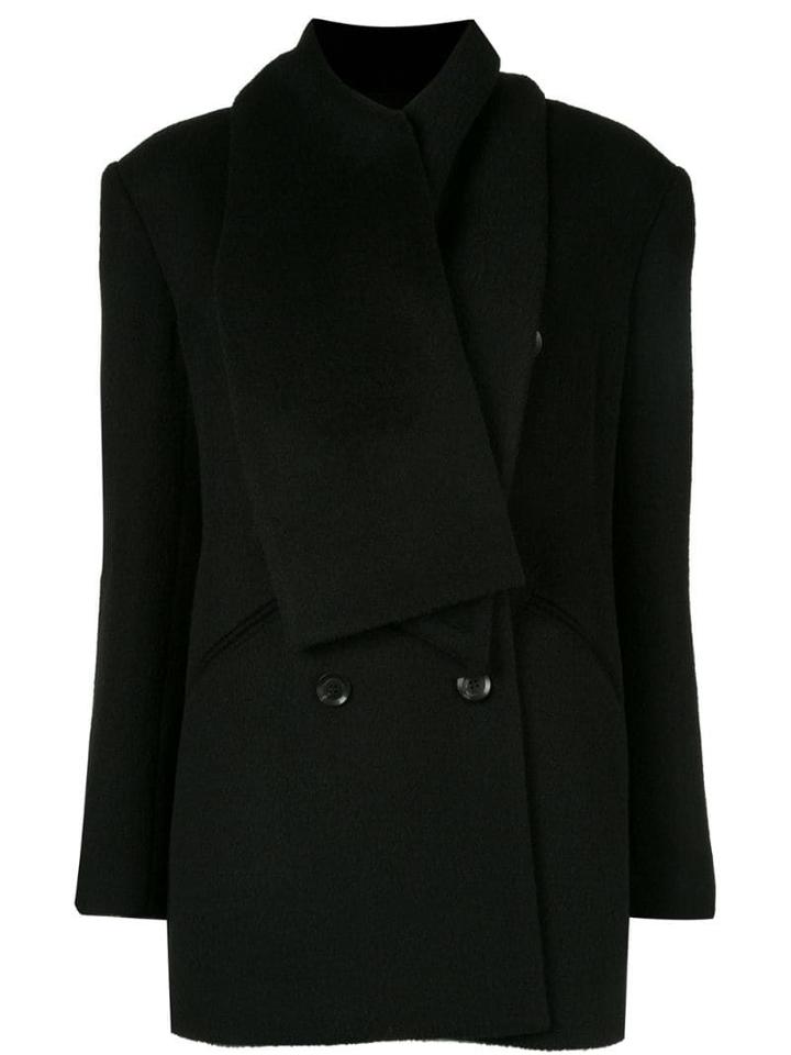 Goen.j Embellished Scarf Blazer - Black