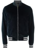 Paul Smith Velvet Bomber Jacket, Men's, Size: Xl, Blue, Cotton/cupro