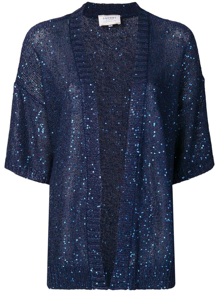 Snobby Sheep Blue Sequin Cardigan