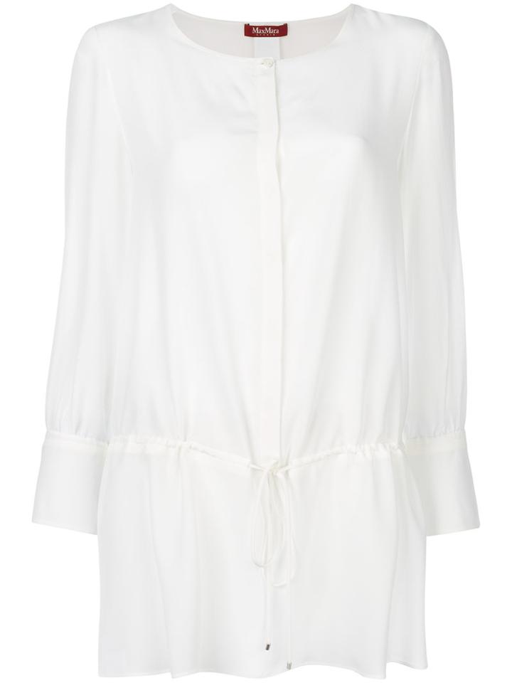 Max Mara Studio - Long Blouse - Women - Silk - 42, White, Silk
