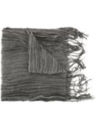 Greg Lauren - Pleated Scarf - Women - Rayon - One Size, Grey, Rayon