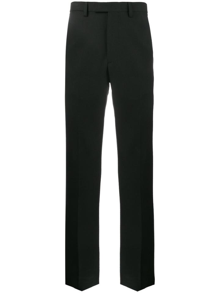 Raf Simons Classic Pleated Wool Trousers - Black