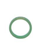 Eye M By Ileana Makri Thin Band Ring - Green