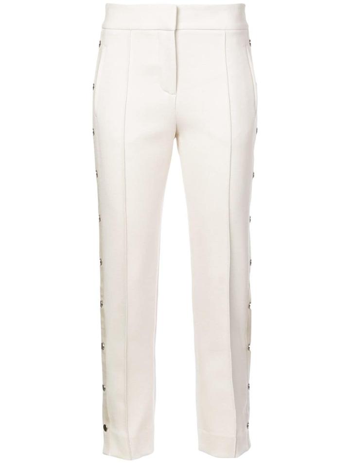 Veronica Beard Side Buttons Trousers - White