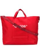 Off-white Oversized Quote Bag - Red
