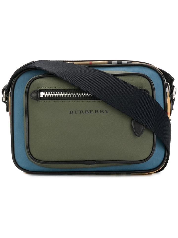 Burberry Paddy Colour-block Crossbody Bag - Green