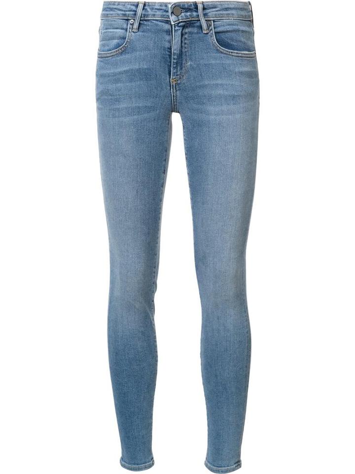 Alexander Wang Cropped Skinny Jeans, Women's, Size: 24, Blue, Cotton/polyester/spandex/elastane