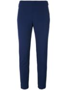 Msgm Cropped Trousers, Women's, Size: 38, Blue, Cotton/polyamide/spandex/elastane