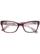 Dolce & Gabbana Eyewear Rectangular Glasses - Red