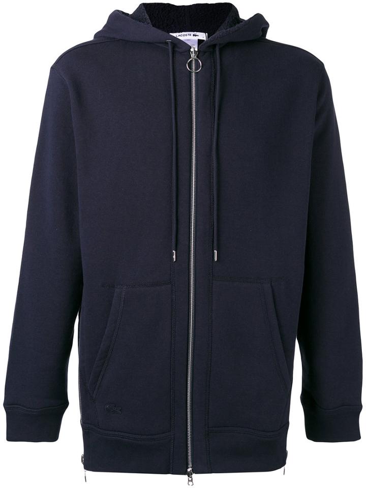 Lacoste - Side Zip Hoodie - Men - Cotton - 3, Blue, Cotton