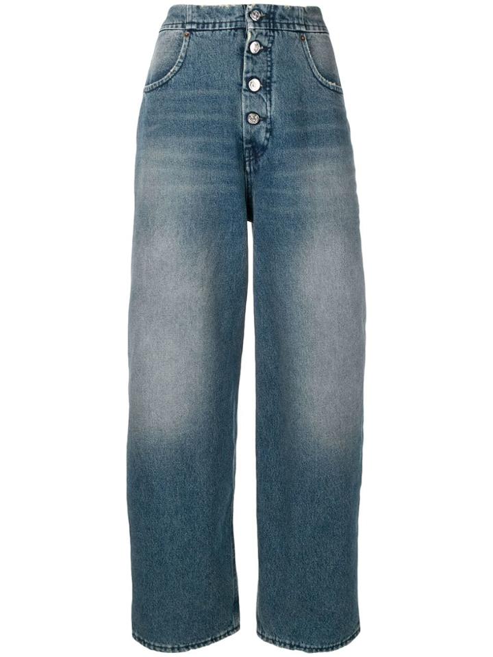 Mm6 Maison Margiela High-waist Boyfriend Jeans - Blue