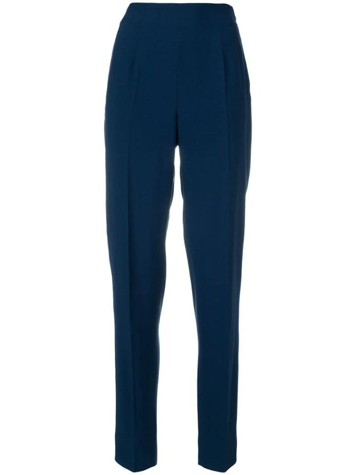 Moschino Pre-owned High-rise Tapered Trousers - Blue